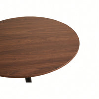 Modern Round Black Pedestal Dining Table 31.5" For Small Spaces Perfect For 2 To 4 People