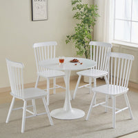 Modern Round Black Pedestal Dining Table 31.5" For Small Spaces Perfect For 2 To 4 People