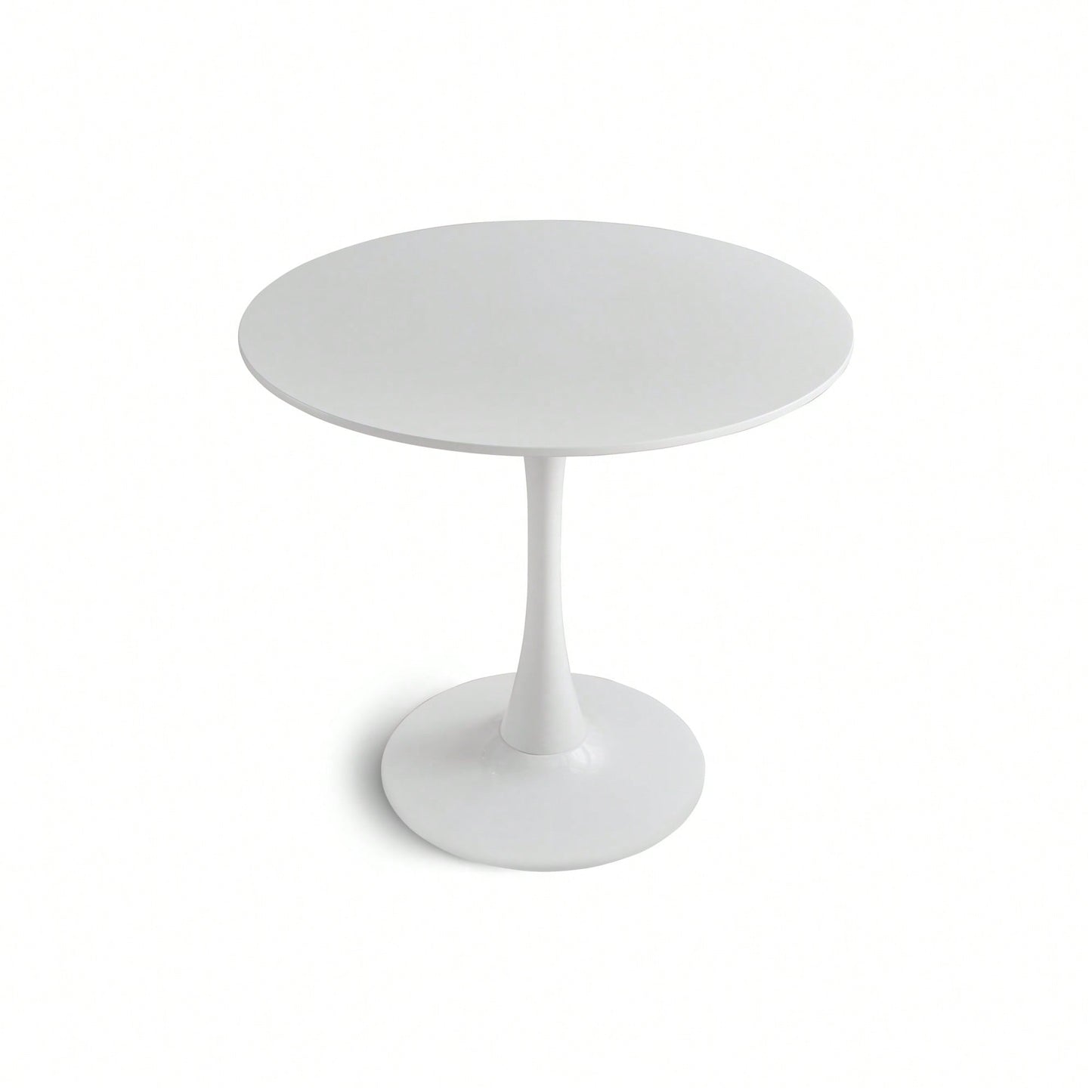 Modern Round Black Pedestal Dining Table 31.5" For Small Spaces Perfect For 2 To 4 People