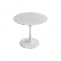 Modern Round Black Pedestal Dining Table 31.5" For Small Spaces Perfect For 2 To 4 People