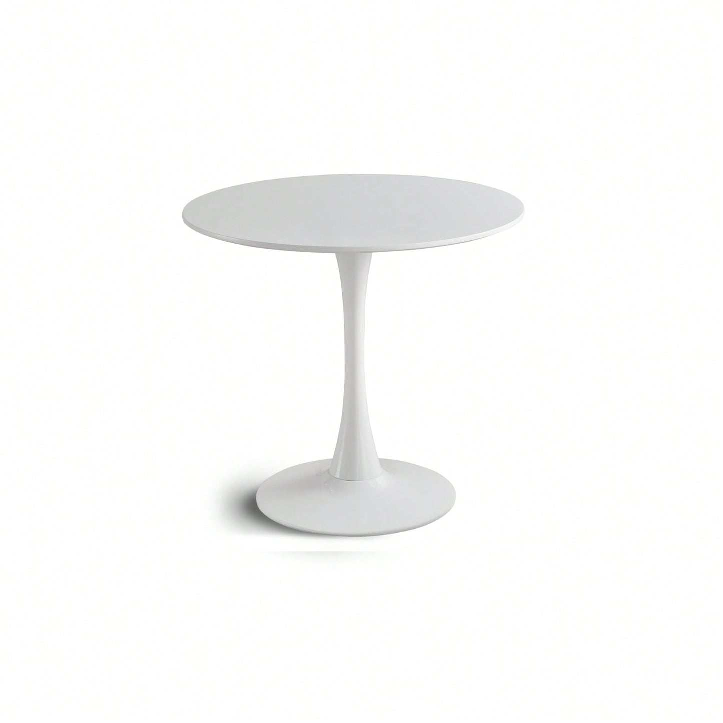 Modern Round Black Pedestal Dining Table 31.5" For Small Spaces Perfect For 2 To 4 People