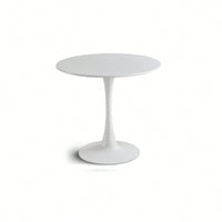 Modern Round Black Pedestal Dining Table 31.5" For Small Spaces Perfect For 2 To 4 People