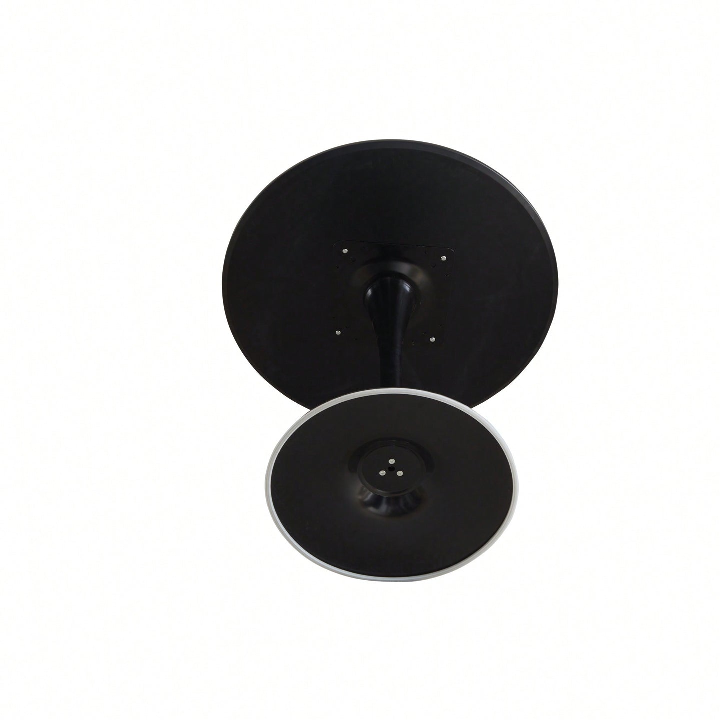 Modern Round Black Pedestal Dining Table 31.5" For Small Spaces Perfect For 2 To 4 People