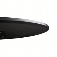 Modern Round Black Pedestal Dining Table 31.5" For Small Spaces Perfect For 2 To 4 People