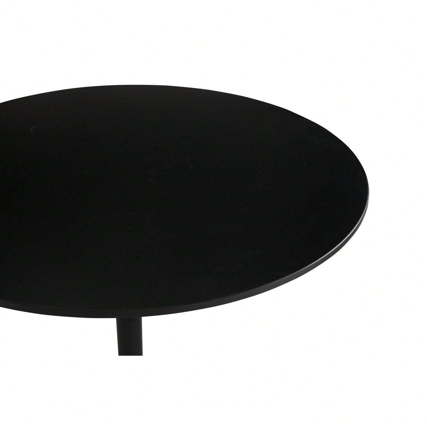 Modern Round Black Pedestal Dining Table 31.5" For Small Spaces Perfect For 2 To 4 People