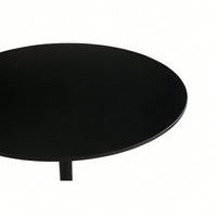 Modern Round Black Pedestal Dining Table 31.5" For Small Spaces Perfect For 2 To 4 People