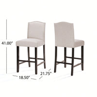 Set Of 2, Stylish Modern Counter Stool With Comfortable Seat And Sleek Design For Kitchen Or Bar Use