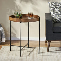 Modern Round End Table For Living Room Or Bedroom Stylish Accent Furniture