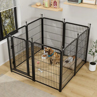 Heavy Duty 8 Panel Dog Playpen 40 Inch Tall Foldable Pet Exercise Fence For Indoor Outdoor Use Suitable For Large Medium Small Dogs