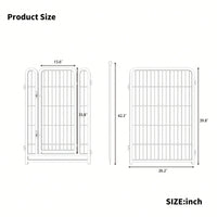 Heavy Duty 8 Panel Dog Playpen 40 Inch Tall Foldable Pet Exercise Fence For Indoor Outdoor Use Suitable For Large Medium Small Dogs