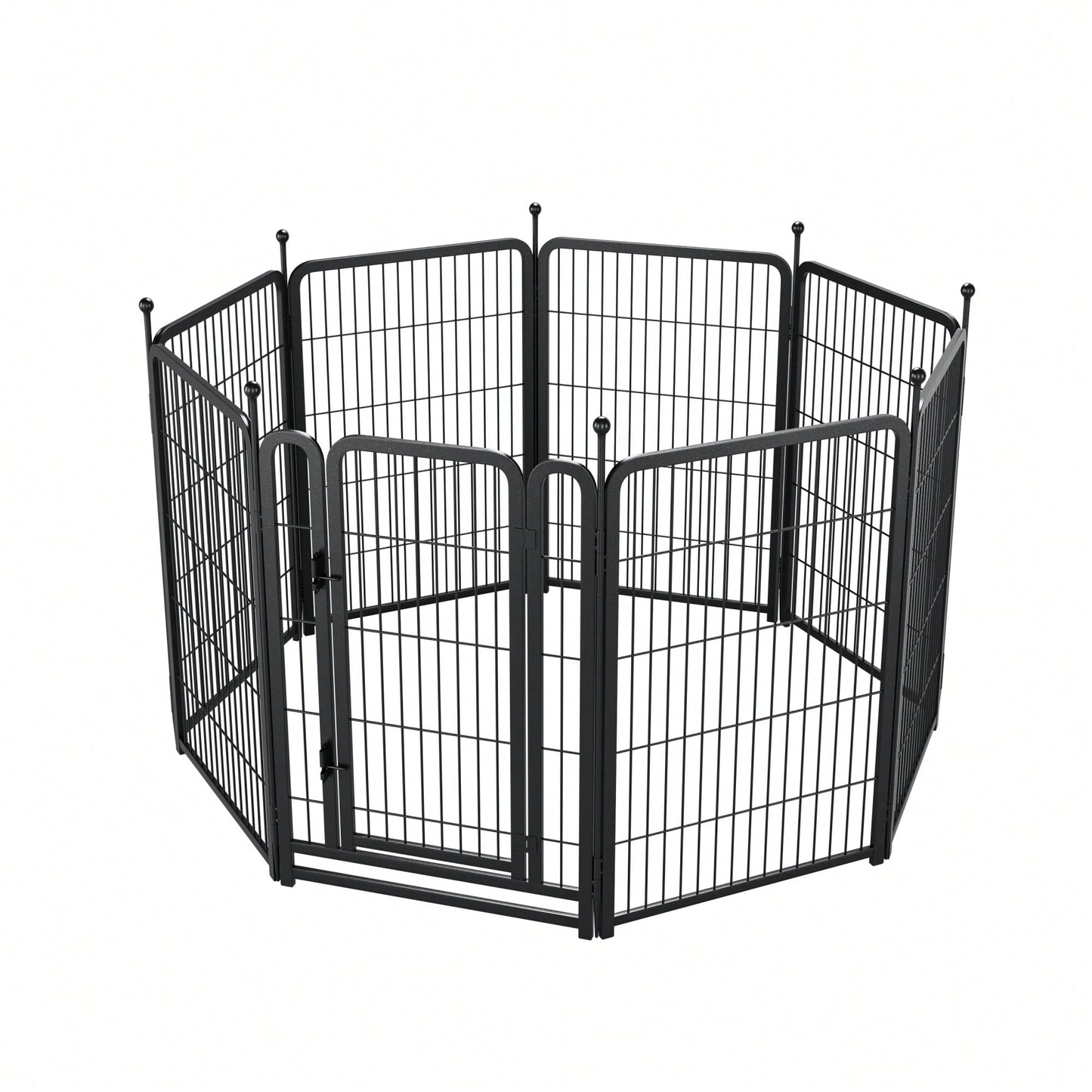 Heavy Duty 8 Panel Dog Playpen 40 Inch Tall Foldable Pet Exercise Fence For Indoor Outdoor Use Suitable For Large Medium Small Dogs