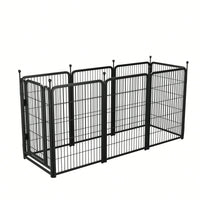 Heavy Duty 8 Panel Dog Playpen 40 Inch Tall Foldable Pet Exercise Fence For Indoor Outdoor Use Suitable For Large Medium Small Dogs