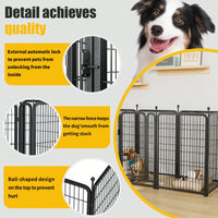 Heavy Duty 8 Panel Dog Playpen 40 Inch Tall Foldable Pet Exercise Fence For Indoor Outdoor Use Suitable For Large Medium Small Dogs