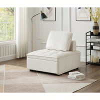 Modern Velvet Single Seater Convertible Sofa Bed With Removable Back Pillow For Office And Living Room