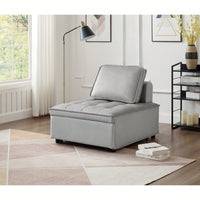 Modern Velvet Single Seater Convertible Sofa Bed With Removable Back Pillow For Office And Living Room