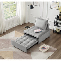 Modern Velvet Single Seater Convertible Sofa Bed With Removable Back Pillow For Office And Living Room