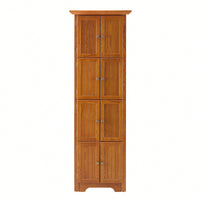 72 Inch Corner Kitchen Pantry Storage Cabinet With 8 Doors Adjustable Shelves For Bathroom Living Room And Kitchen Cherry Finish