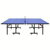 Portable 8ft Foldable Table Tennis Set With Net 2 Paddles And 3 Balls For Indoor Games