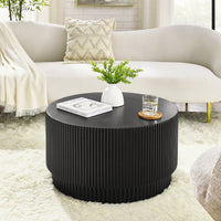 Nordic Style 15.72-Inch H-Barrel Coffee Table For Indoor And Outdoor Use - Simple Design In Durable Magnesium Oxide Material