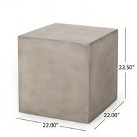 Outdoor MGO Side Table For Patio And Garden Use Light Grey