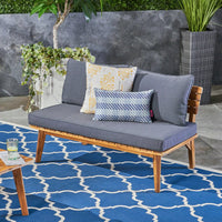 Elegant Two-Seater Upholstered Loveseat For Cozy Living Room Spaces