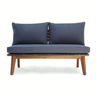 Elegant Two-Seater Upholstered Loveseat For Cozy Living Room Spaces
