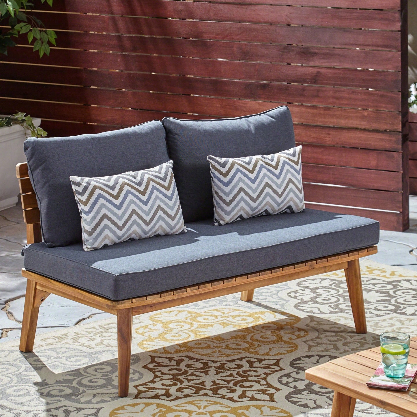 Elegant Two-Seater Upholstered Loveseat For Cozy Living Room Spaces