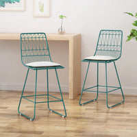 Set Of 2, Modern Adjustable Height Counter Stool With Comfortable Cushion And Sleek Design