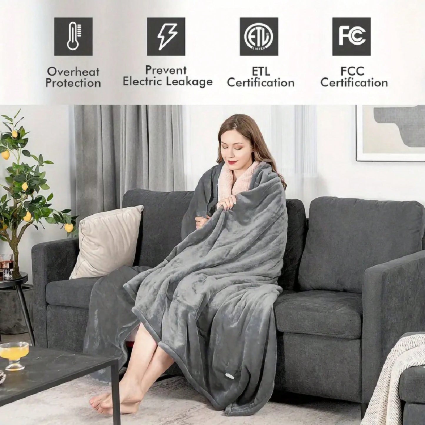 Ultra Soft Heated Blanket For Cozy Warmth And Comfort In All Seasons