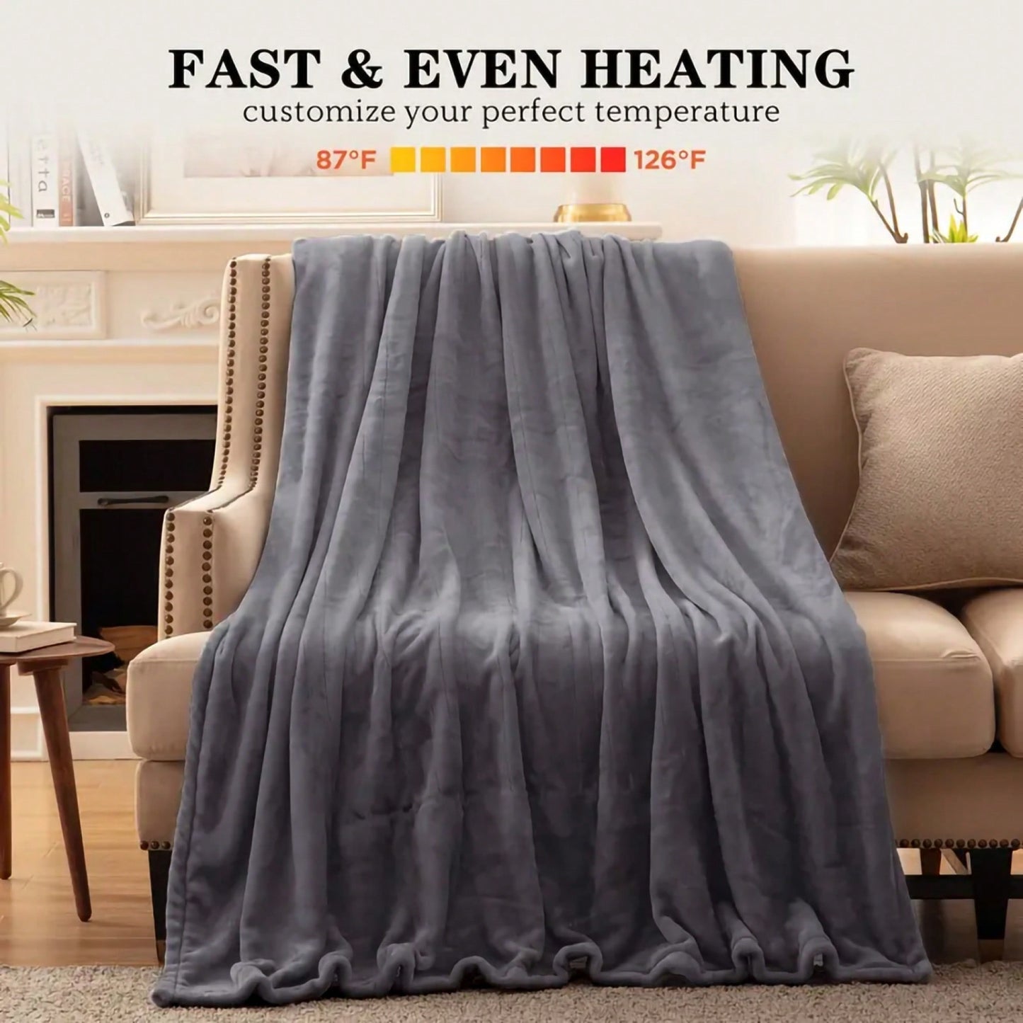 Ultra Soft Heated Blanket For Cozy Warmth And Comfort In All Seasons