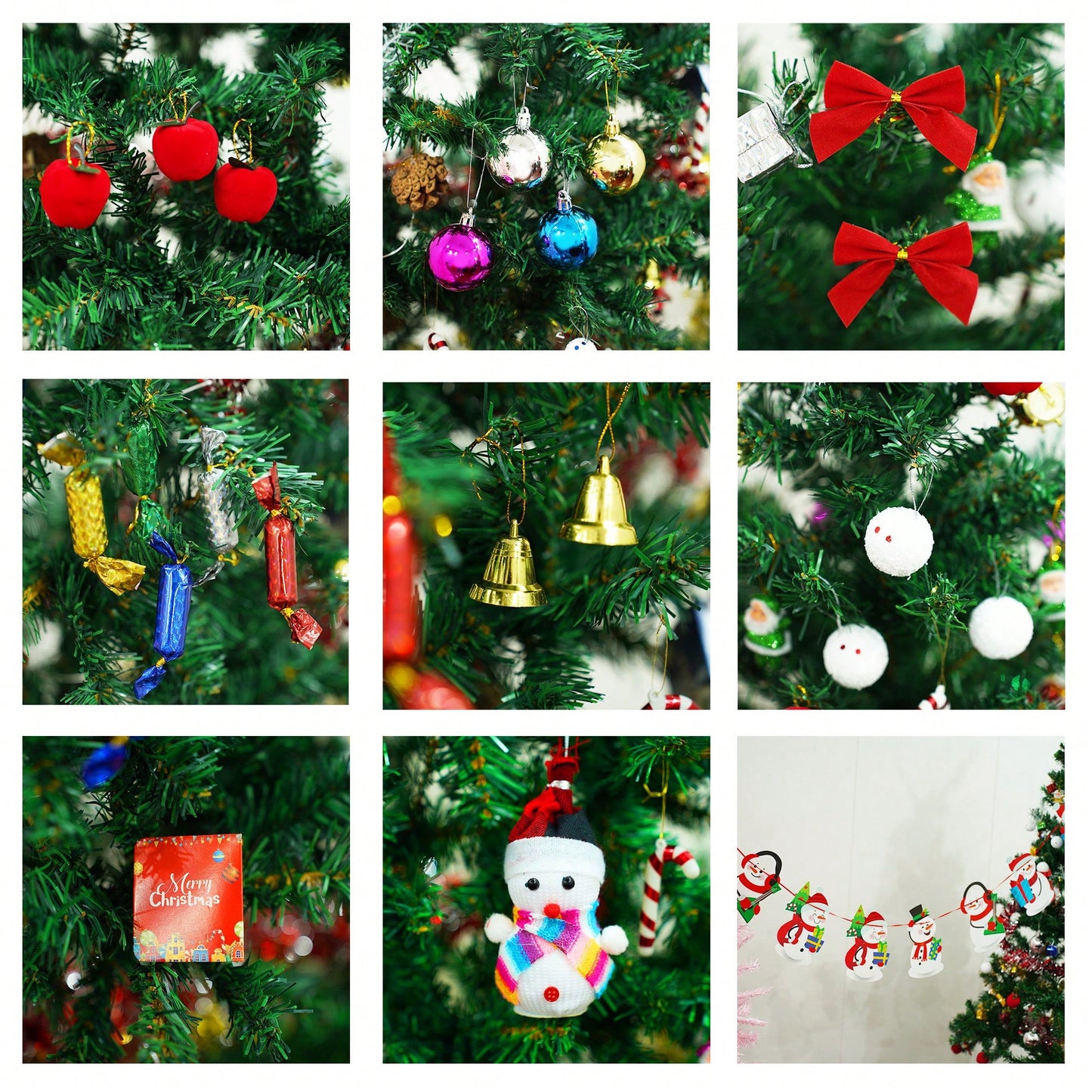 5ft Artificial Christmas Tree With Energy-Saving LED Lights And 109 Pendant Tree Skirts And Guardrails