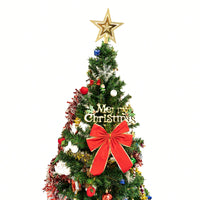 5ft Artificial Christmas Tree With Energy-Saving LED Lights And 109 Pendant Tree Skirts And Guardrails