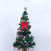 6ft Artificial Christmas Tree With Energy-Saving LED Lights And 195 Pendant Skirts And Guardrails