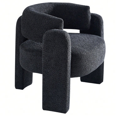 Boucle Upholstery Accent Chair 34.65 Inches Wide Stylish Comfort For Living Room Or Office Beige