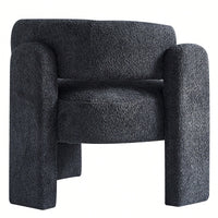 Boucle Upholstery Accent Chair 34.65 Inches Wide Stylish Comfort For Living Room Or Office Beige