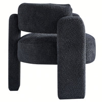 Boucle Upholstery Accent Chair 34.65 Inches Wide Stylish Comfort For Living Room Or Office Beige