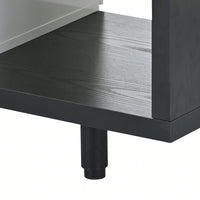 Modern Extendable TV Stand For 80 Inch And Larger TVs Stylish Black And White Design