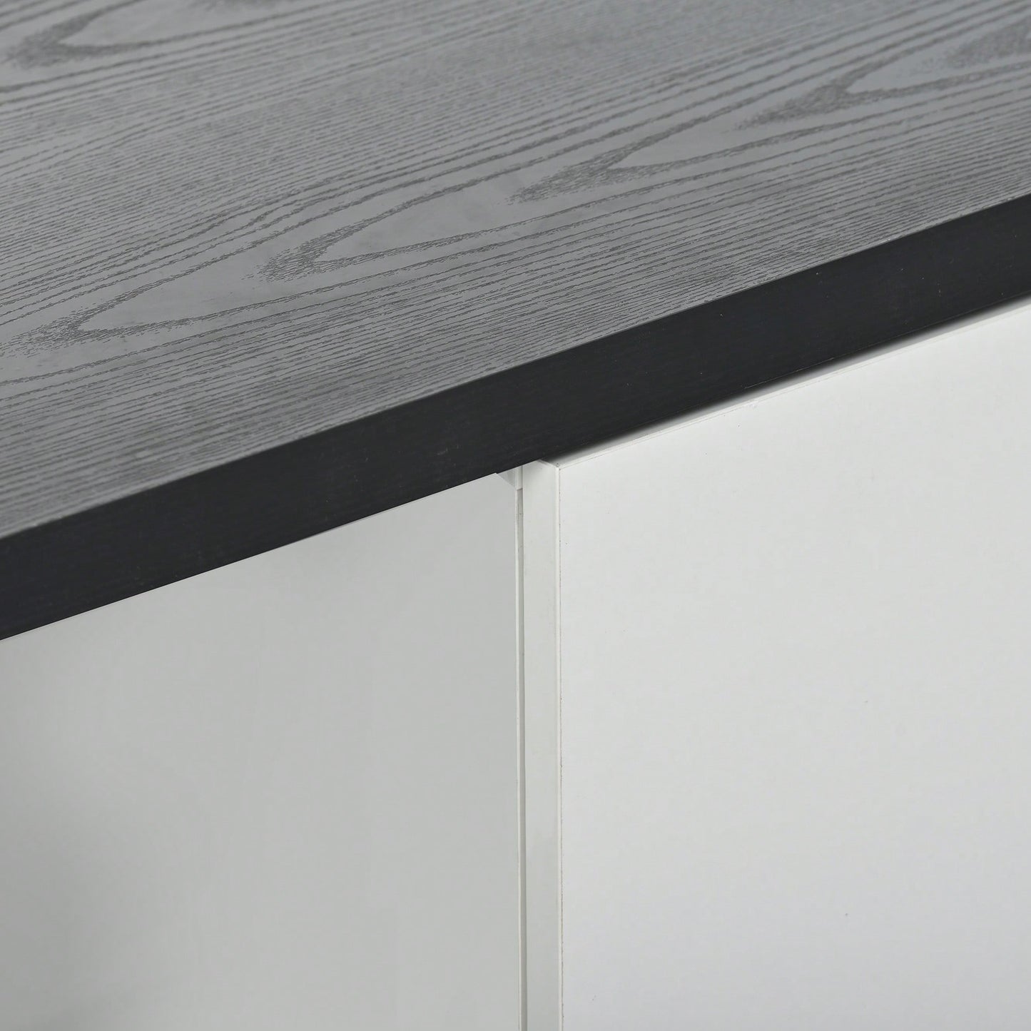 Modern Extendable TV Stand For 80 Inch And Larger TVs Stylish Black And White Design