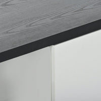 Modern Extendable TV Stand For 80 Inch And Larger TVs Stylish Black And White Design