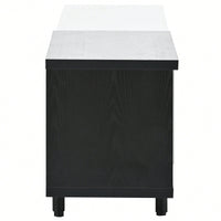 Modern Extendable TV Stand For 80 Inch And Larger TVs Stylish Black And White Design