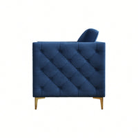 Elegant Beige Velvet Upholstered Accent Chair With Metal Legs For Living Room