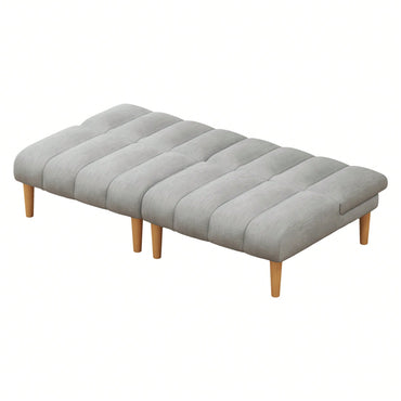 Corduroy Fabric Convertible Sofa Bed With Wooden Legs For Stylish Living Spaces Grey