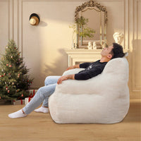 Oversized Memory Foam Bean Bag Chair With Armrests For Adults - Cozy Lounge Chair For Bedroom, Living Room, And Office