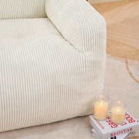 Oversized Memory Foam Bean Bag Chair With Armrests For Adults - Cozy Lounge Chair For Bedroom, Living Room, And Office