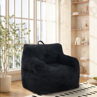 Oversized Memory Foam Bean Bag Chair With Armrests For Adults - Cozy Lounge Chair For Bedroom, Living Room, And Office