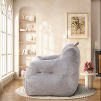 Oversized Memory Foam Bean Bag Chair With Armrests For Adults - Cozy Lounge Chair For Bedroom, Living Room, And Office