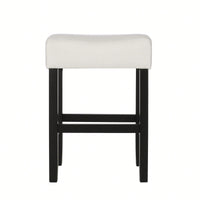 Set Of 2 Light Blue Backless Leather Counter Height Barstools For Modern Home Decor