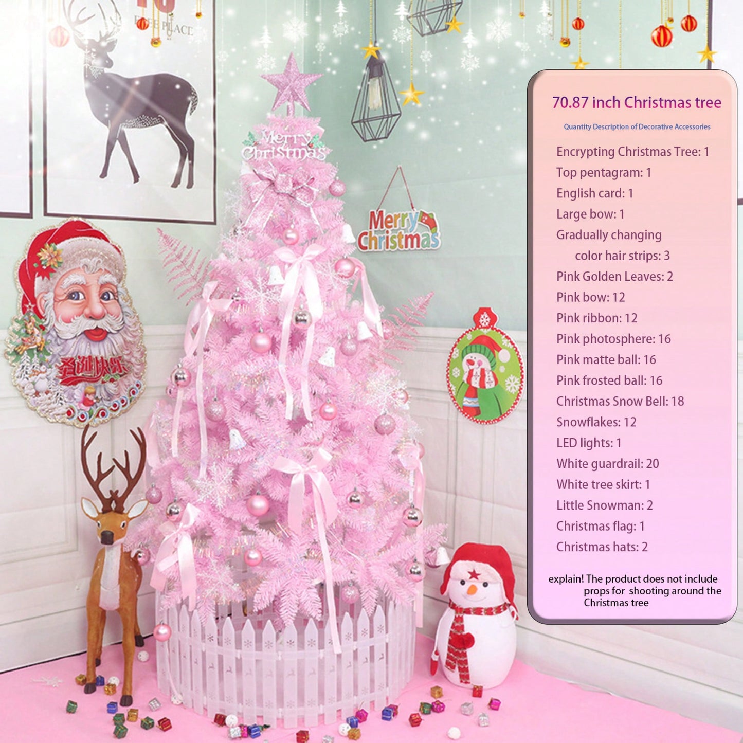 6FT Pink Christmas Tree For Festive Holiday Decor