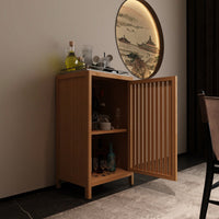 Versatile Freestanding Bamboo Storage Cabinet With Door And Shelf For Bathroom Living Room Bedroom Hallway Kitchen