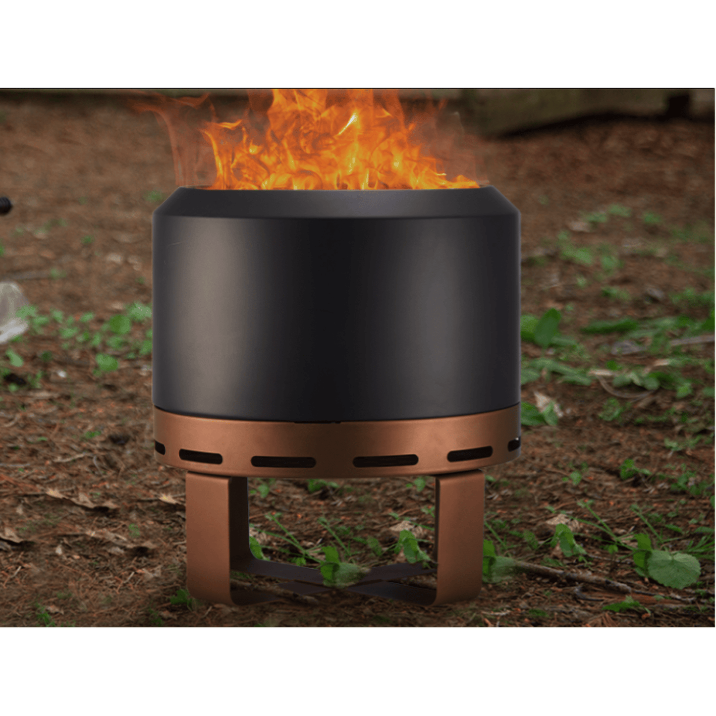 24 Inch Outdoor Smokeless Fire Pit For Camping And Backyard Bonfire Wood Burning Stove With Stand